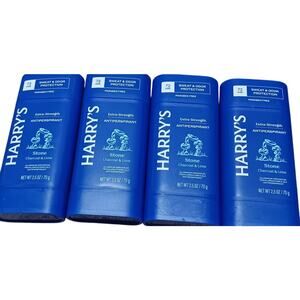 Harry's Extra-Strength Antiperspirant Stick Stone Scent (Qty 4) NEW 2.5 oz 72 HR